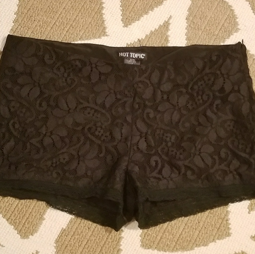Black Lace shorts size 7